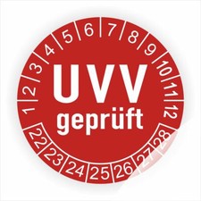 Plakietki testowe Testowane zgodnie z UVV 50 sztuk czerwone Ø: 30mm