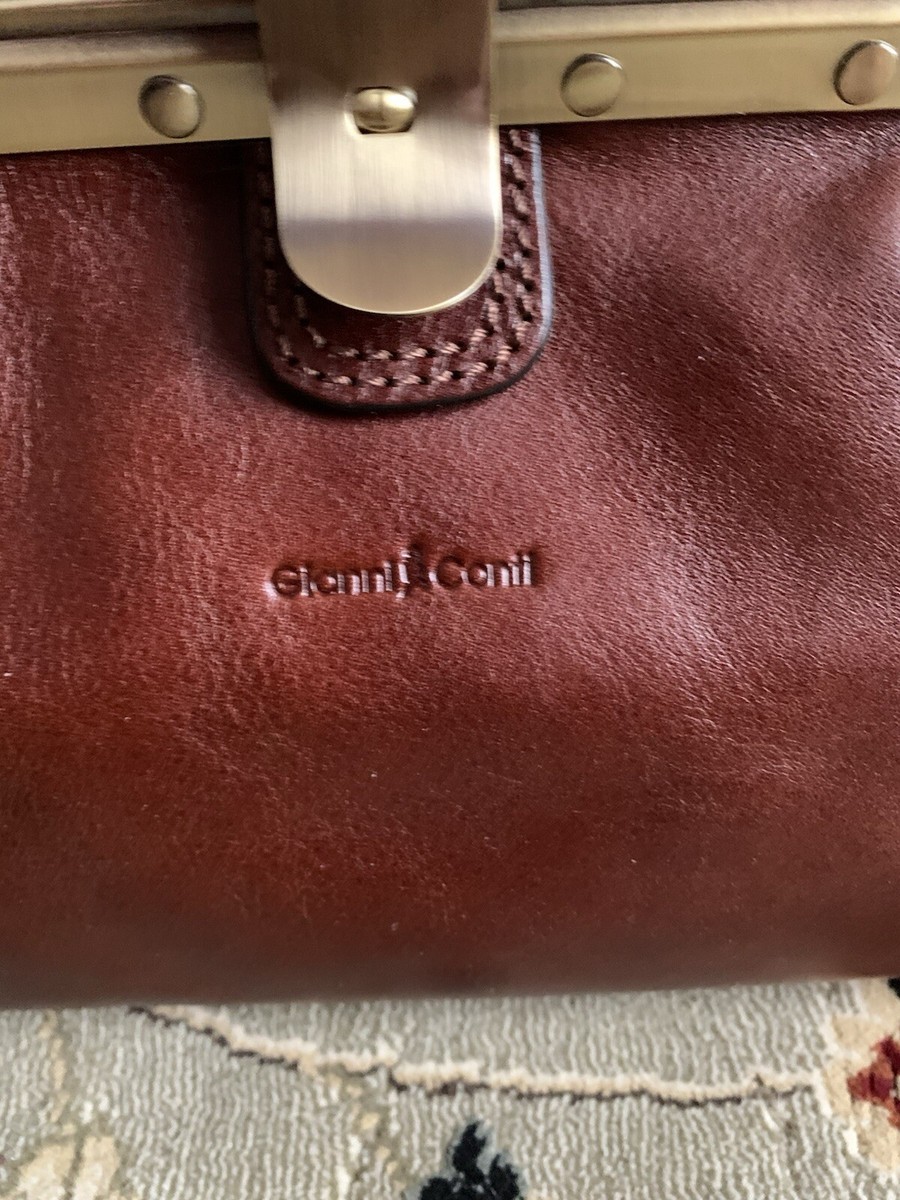Gianni Conti Crossbody Handbag Fine Italian Leather Brown  display picture 1