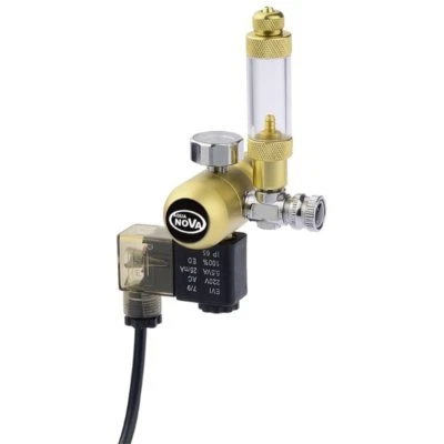 Aqua Nova Co2 Präzisionsdruckregler Gold mit Magnetventil