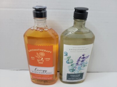 2 BATH & BODY WORKS AROMATHERAPY Orange and Ginger and Eucalyptus Lavender New