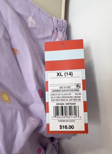 Cat & Jack Lavender Sun Dots Romper For Girl Size XL (14) - Picture 3 of 4