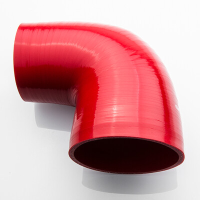 Arlows Ø 40mm auf 35mm Silikon Schlauch 90° Reduzierer ( Rot ) Reduzierbogen