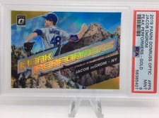 2019 PANINI DONRUSS OPTIC JACOB DEGROM PEAK PERFORMERS GOLD REFRACTOR /10 PSA 9