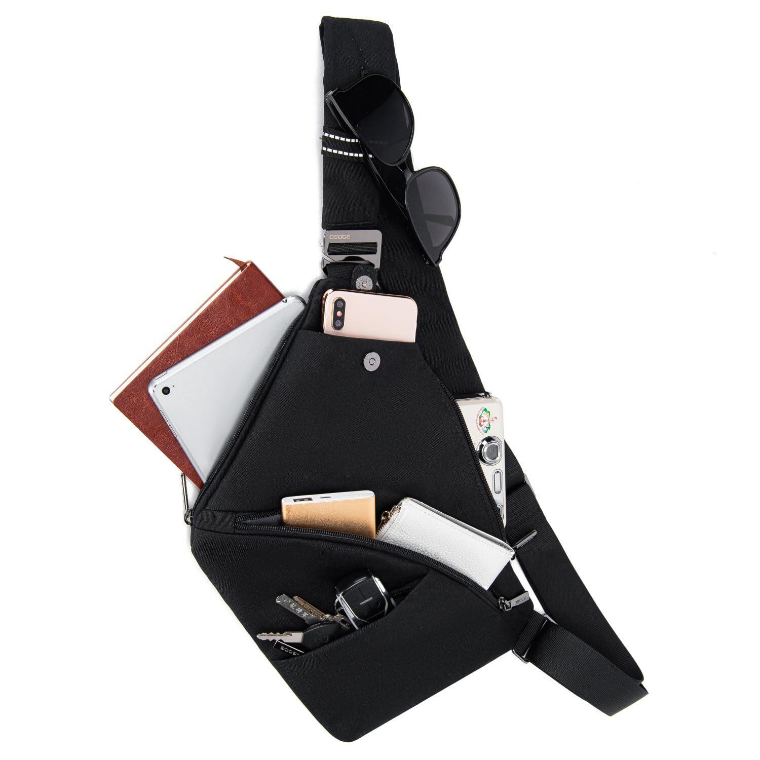 RFID Travel Sling Bag with Anti-Theft Features for Men and Women  