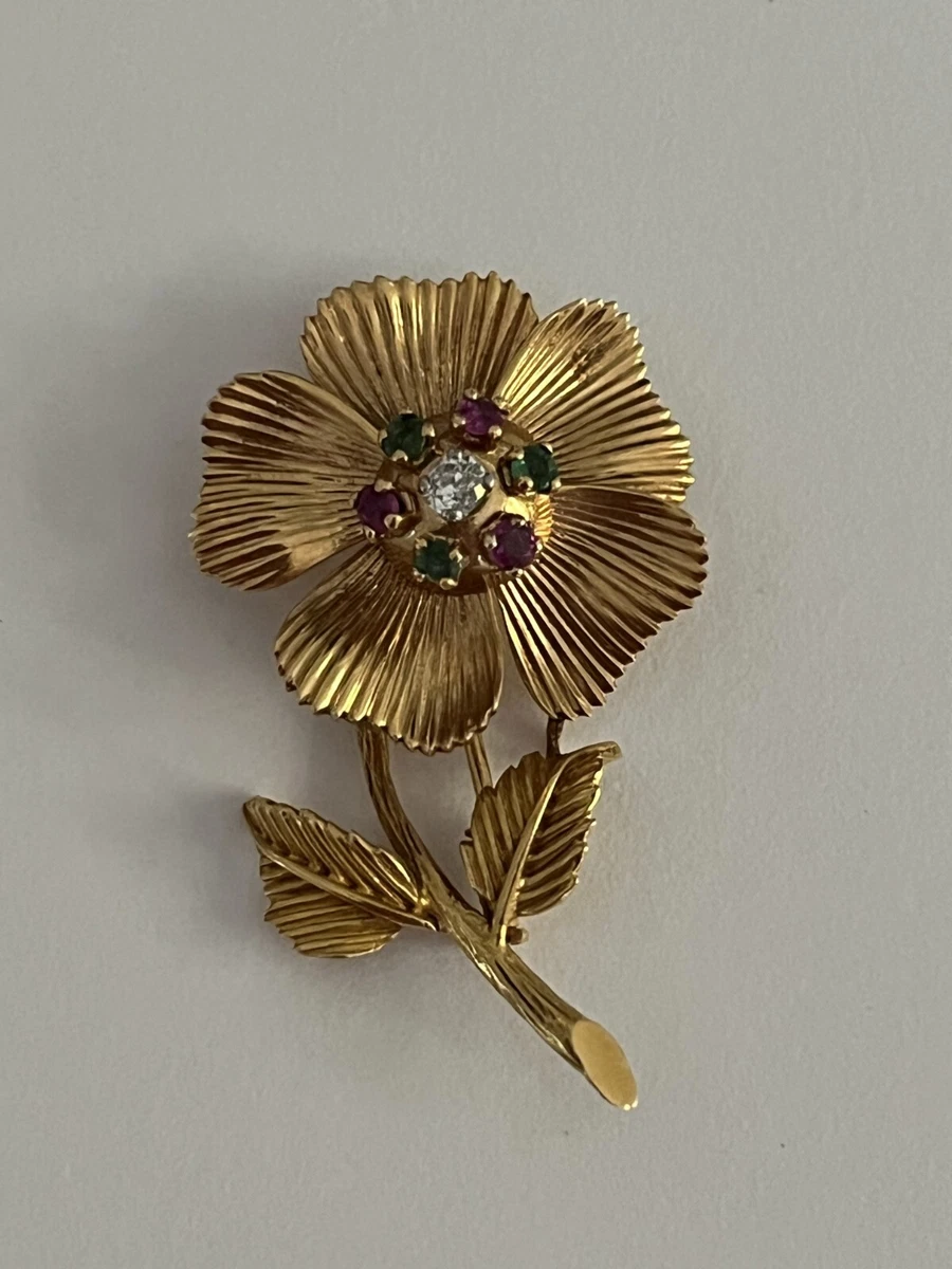 Rare Broche Ancienne En Plastique Et Métal - French Antique