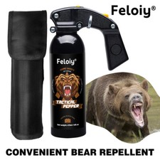 Feloiy Bear Repellant Self Defense Spray w/ Holster - 16 oz Deterrent