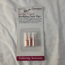 Radio Shack 64-2084 Assorted Copper Soldering Iron Tips Cone Chisel Tip NIP NOS