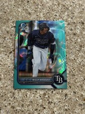 2022 Bowman Chrome Draft Willy Vasquez Prospect Aqua Lava Refractor /199 Rays