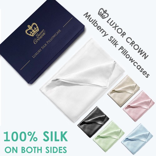 2Sided 100 Mulberry Silk Standard Pillow Case Slip Protector Genuine