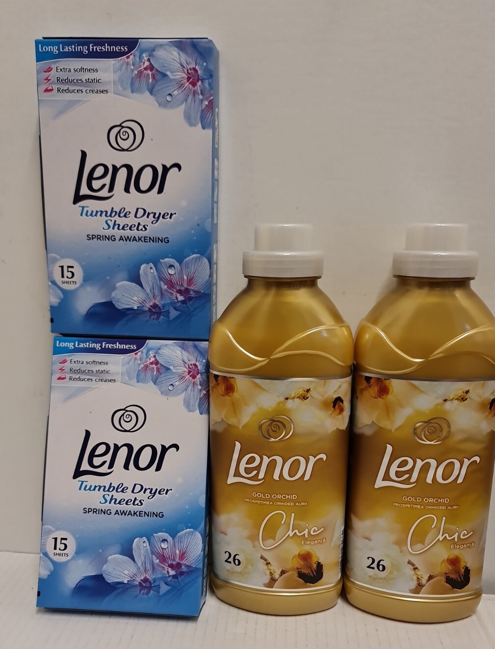 LENOR TUMBLE DRYER SHEETS SPRING AWAKENING 15 PACK X 1 PACK 6 PACKS OR