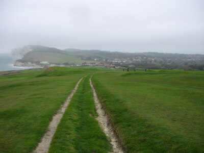 Photo 6x4 Afton Down near Freshwater Bay Freshwater Bay/SZ3485  c2006