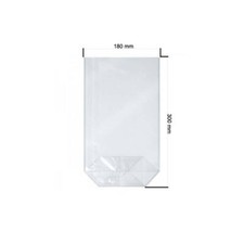 Kreuzbodenbeutel Bodenbeutel OPP Transparent Cellophan 180 x 300 mm 30 my
