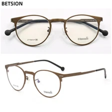 Oval Round Pure Titanium Eyeglass Frames Men Women Full Rim Spectacles Glasses