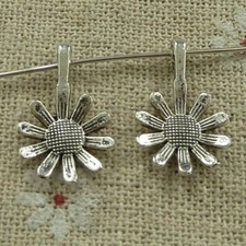 Free Ship 200 pcs tibetan silver Sunflower charms 20X13mm L-3517