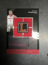 2008-09 Topps Letterman Tracy McGrady Quad Game Used Jersey Patch 2/9 SP Rockets