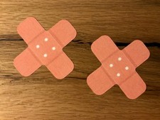 2 adesivi cerotti auto ammaccatura graffi tuning vintage ruggine look ratto old #321