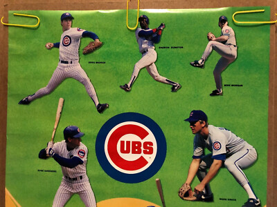 Original Vintage Poster 1992 Chicago Cubs Schedule baseball mlb