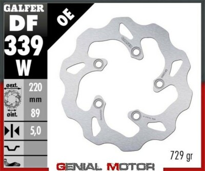 Galfer ブレーキディスク リアウェーブ固定 220x4 mm Kawasaki ZX-6R