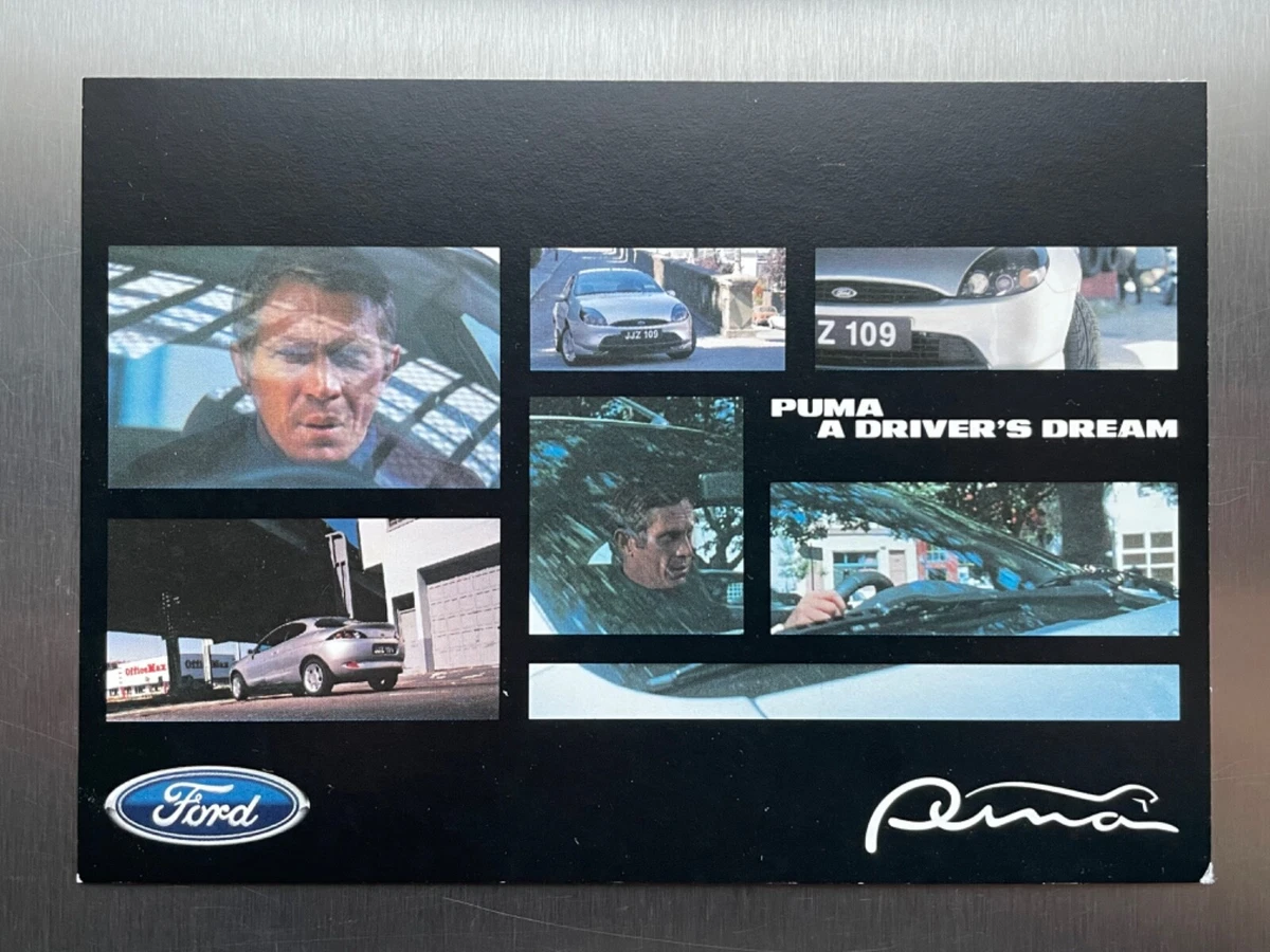 Original Steve McQueen Ford PUMA Postcard. MK1 Puma TV Advert. eBay