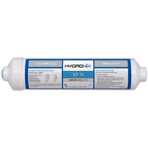 Hydronix ICF-10 Inline Coconut Carbon Water Filter 1/4 FNPT 