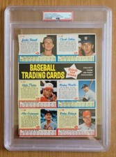 1962 Post Cereal Complete Panel PINSON/MANTLE/GRAMMAS/ROBERTS PSA 1  (8577)