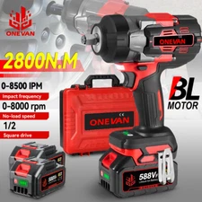 Cordless Impact Wrench 1/2" Impact Gun High Torque Power Impact Driver 2800Nm
