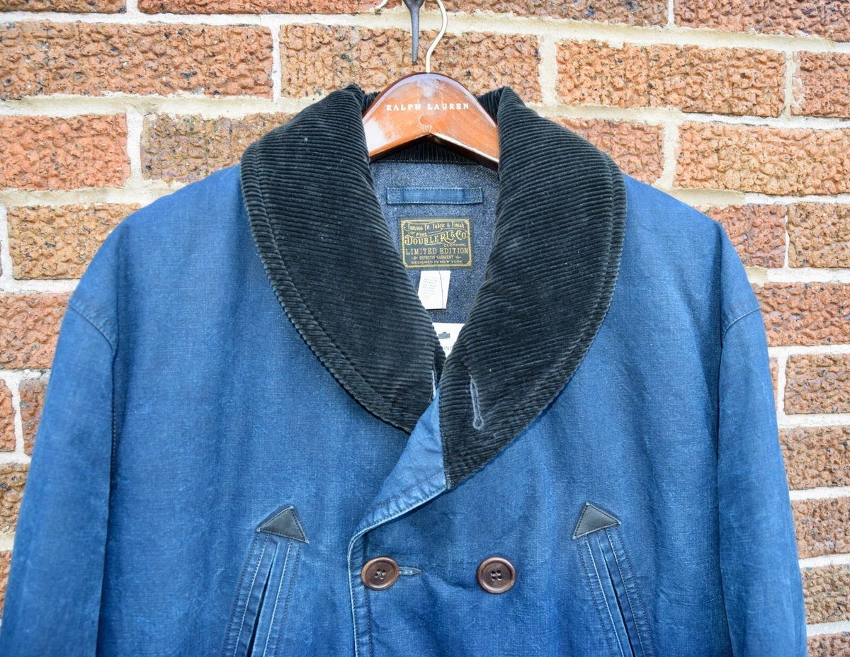 Mens top denim peacoat