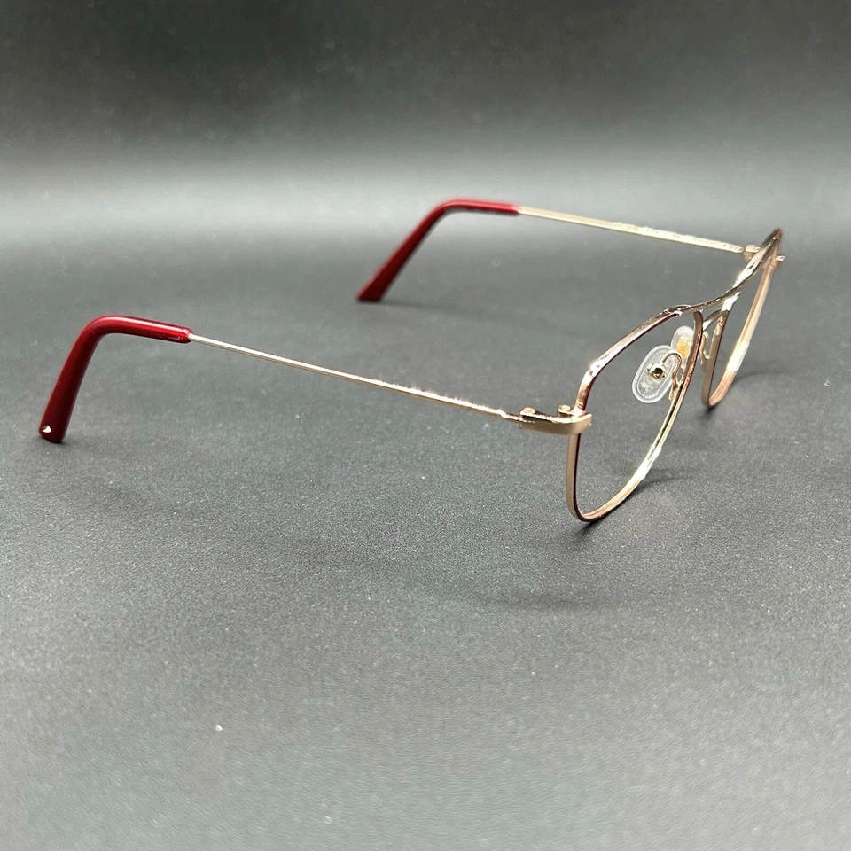 Оправа для очков Jill Stuart JS 395-2C бордовая и золотистая 53-17-140 б/у - Изображение 3 из 4