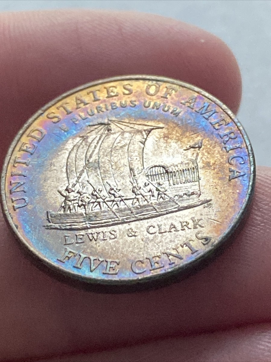 2004 P Jefferson Keel Boat Nickel Actual Coin Unique One-of-a-kind