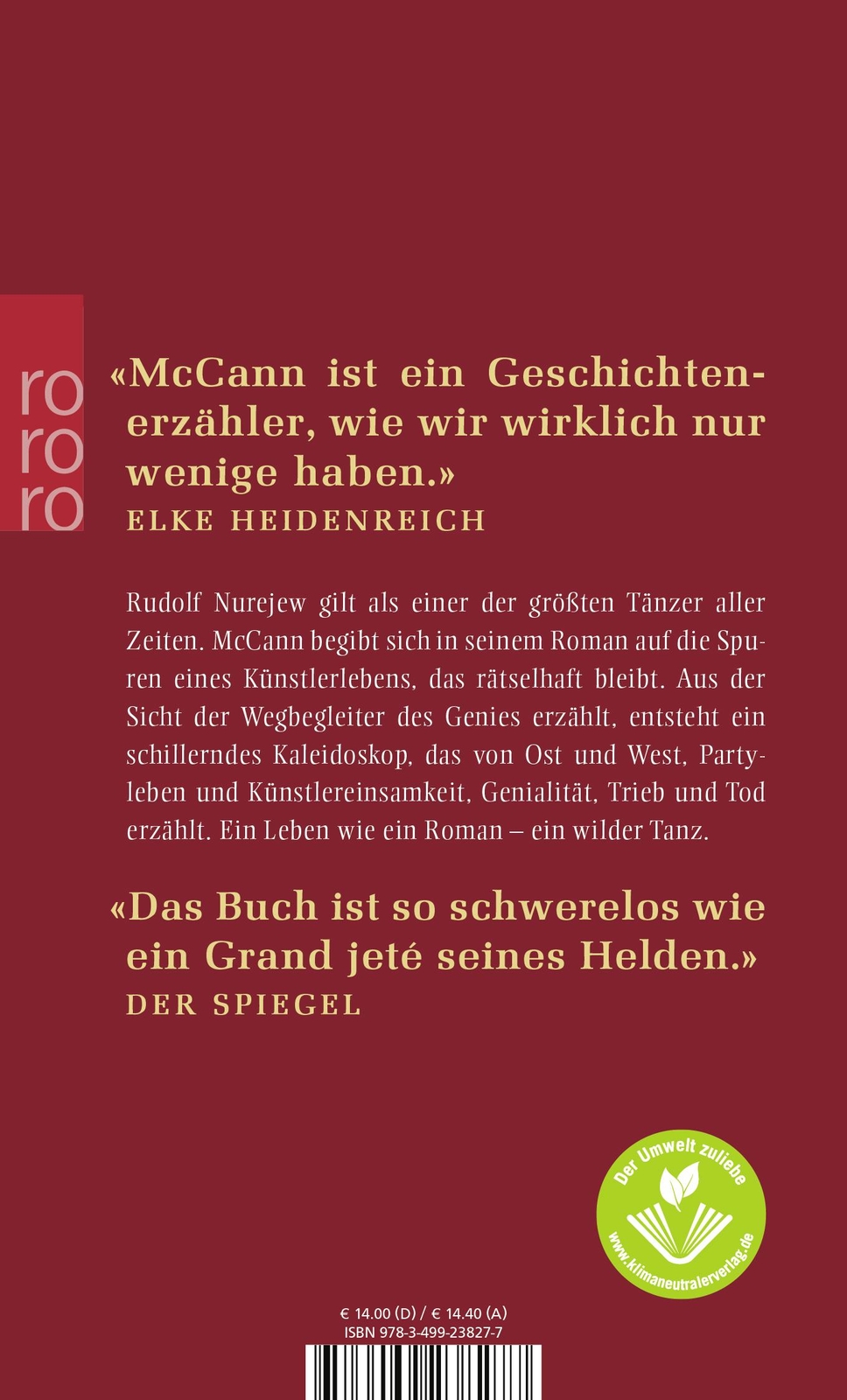 Thumbnail - Colum Mccann / Der Tänzer / 9783499238277