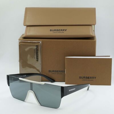 BURBERRY BE4291 40496G White And Black/Grey Mirror Black 38  display picture 3