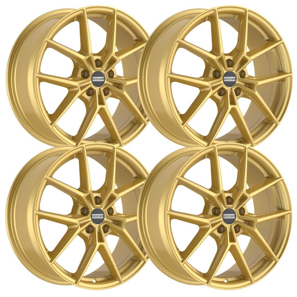(Set-4) Fondmetal Iupiter 18X8 5X112 34mm Matt Gold Wheels Rims 18 Inch