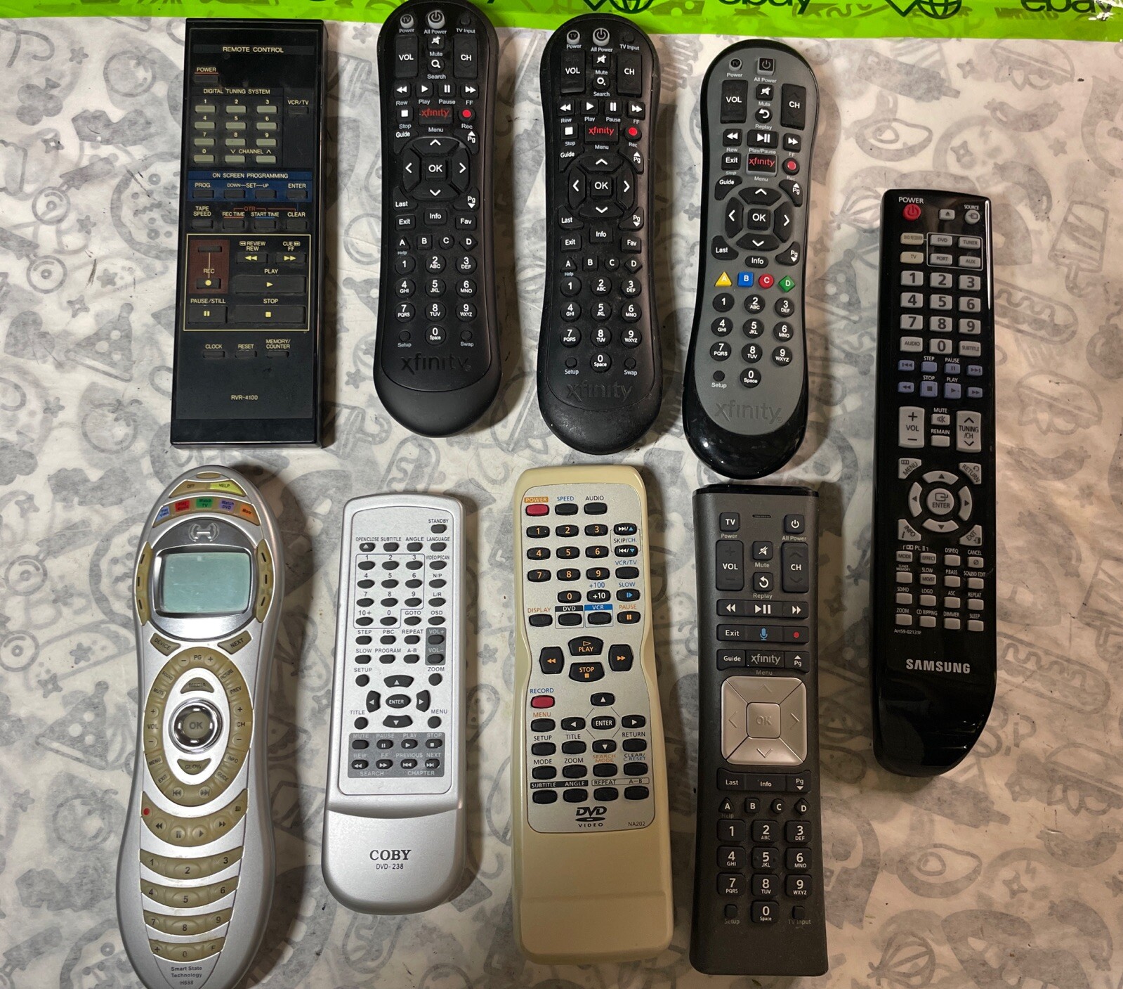 Remote Lot 9 Tv Stereo Cable VCR DVD