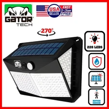 Solar Power 228 LED PIR Motion Sensor Outdoor Security Garden Wall Lamp Light