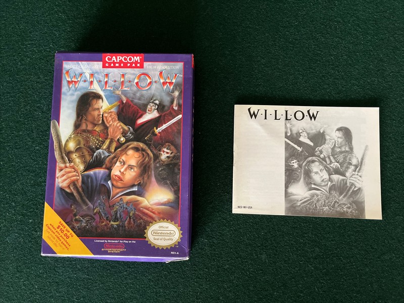 Nintendo NES Willow Video Game Box & Instruction Booklet Manual Only *NO GAME*