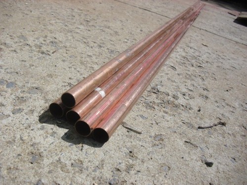 5 pcs 1" in. x 10 ft. Copper Type M Rigid Pipe LOCAL PICKUP ONLY