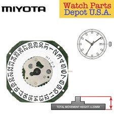 Original Miyota 2317 Japan Quartz Movement, 3 Hands, Date at 3 NEW 