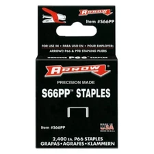 Arrow Fastener S66PP 1/4-Inch 6mm Standard Staples for P66, P98 Staplers 2400pk
