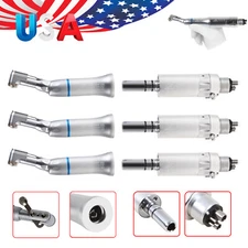1-3 NSK Style Dental Slow Speed Handpiece Contra Angle /+Air Motor 4Hole Attach