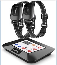 Aweec 2-in-1 Wireless Dog Fence Remote Training Collar For 2 Dogs Open Box