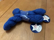 Lot of 2 Great American Yarns Blue Superfine Merino/Silk Yarn Skeins, New