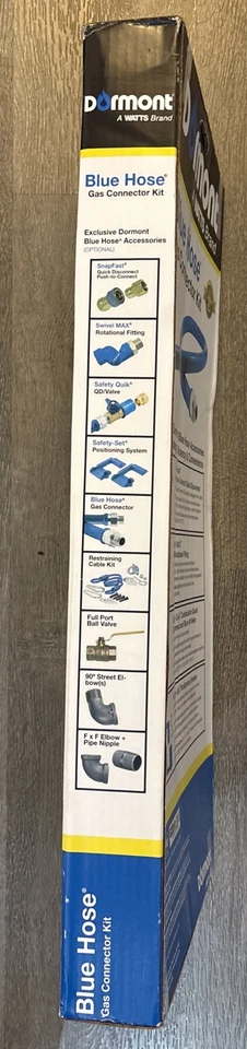 Dormont 1675kit48 3/4"x 48" Manguera Azul Deluxe Conector Gas Manguera Rápida Foto 3 de 4
