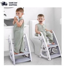 Safe and Convenient Potty Training Toilet with Adjustable Step Stool for Kids