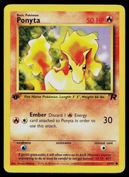 Ponyta 64/82 Team Rocket 1st Edition Common Pokémon TCG Card