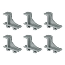 6Pcs Refrigerator Shelf Clips 0.8" Plastic Cooler Rack Support Bracket Blue
