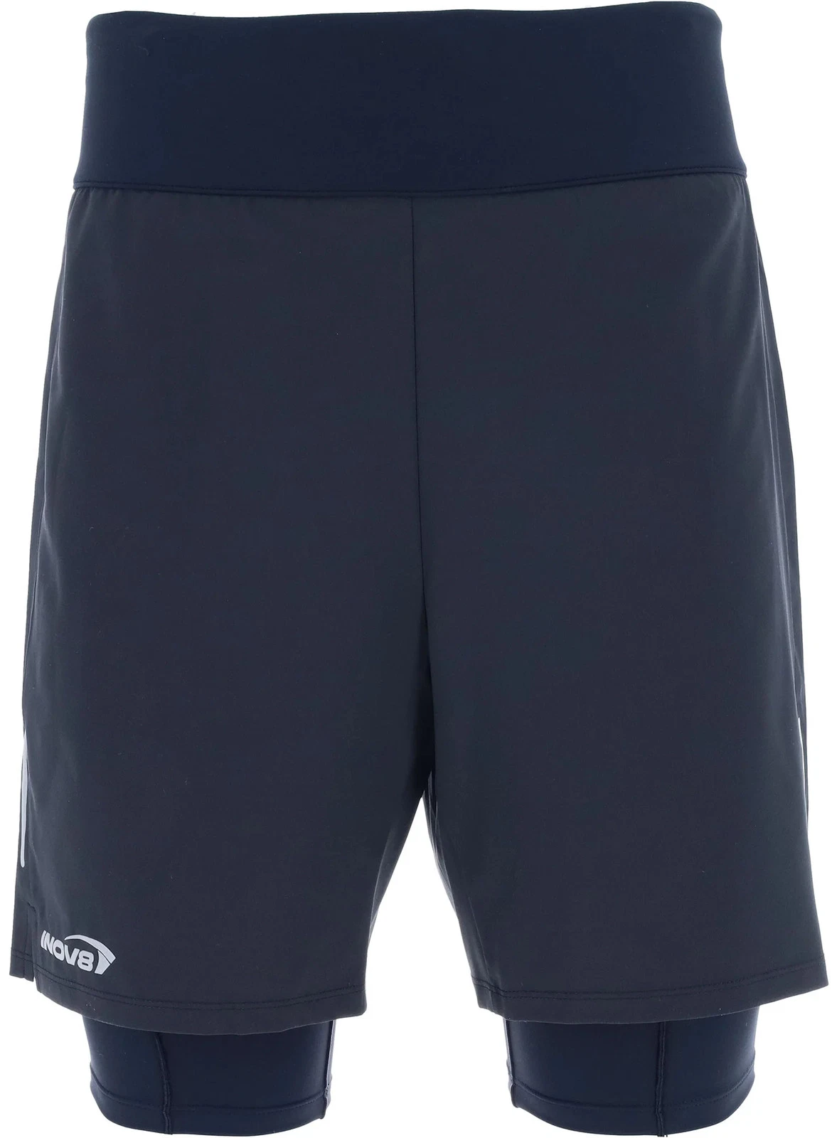 Inov8 Airlite Mens Running Shorts Black 2 In 1 Twin Short Run Breathable Sports
