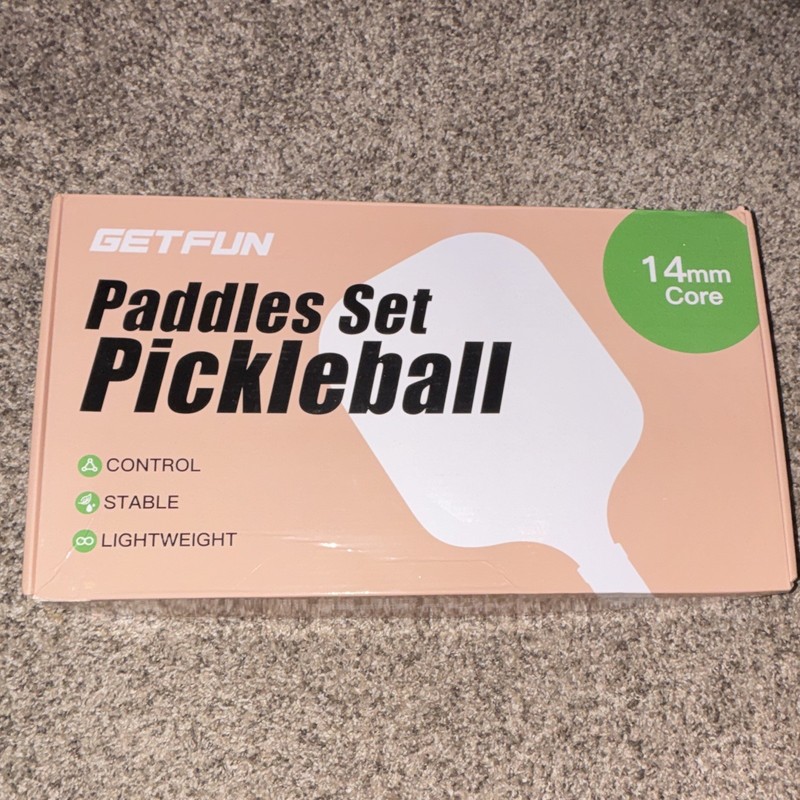 GETFUN Pickleball Paddles Set with Carry Case, 14mm Core, MPN GF2201002AN452