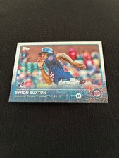 BYRON BUXTON ROOKIE DEBUT TOPPS UPDATE 2015 MINNESOTA TWINS BASEBALL CARD. rookie card picture