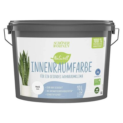 Innenraumfarbe Wandfarbe Weiß 10 Liter Matt Innenfarbe Schöner Wohnen Naturell