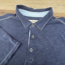 Tommy Bahama Island Zone Polo Shirt Mens Large Blue Stretch Golf Logo